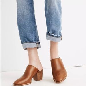 The Harper Mule Clogs 6.5 - Saddle Color - All Leather - Like New - Madewell